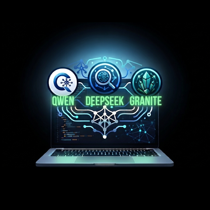 local_ai: a laptop running Qwen, DeepSeek and Granite coding models